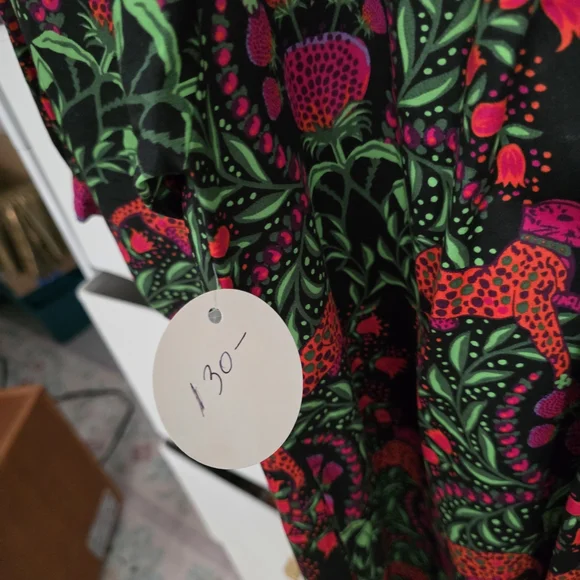 Emily McCarthy Black Floral/Animal Asymmetrical Dress - Picture 2 of 5